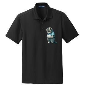 Fat Cat Lover Funny Dry Zone Grid Polo