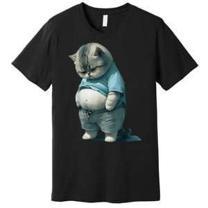 Fat Cat Lover Funny Premium T-Shirt