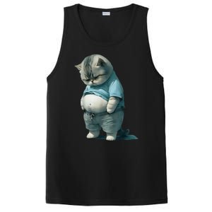 Fat Cat Lover Funny PosiCharge Competitor Tank