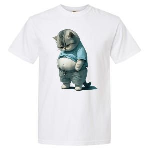 Fat Cat Lover Funny Garment-Dyed Heavyweight T-Shirt