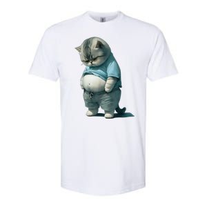 Fat Cat Lover Funny Softstyle CVC T-Shirt