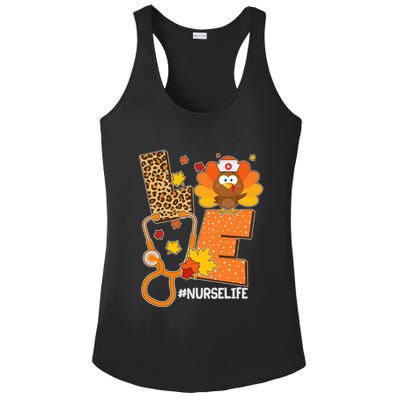 Funny Cute Love Thanksgiving #Nurse Life Ladies PosiCharge Competitor Racerback Tank
