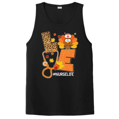 Funny Cute Love Thanksgiving #Nurse Life PosiCharge Competitor Tank