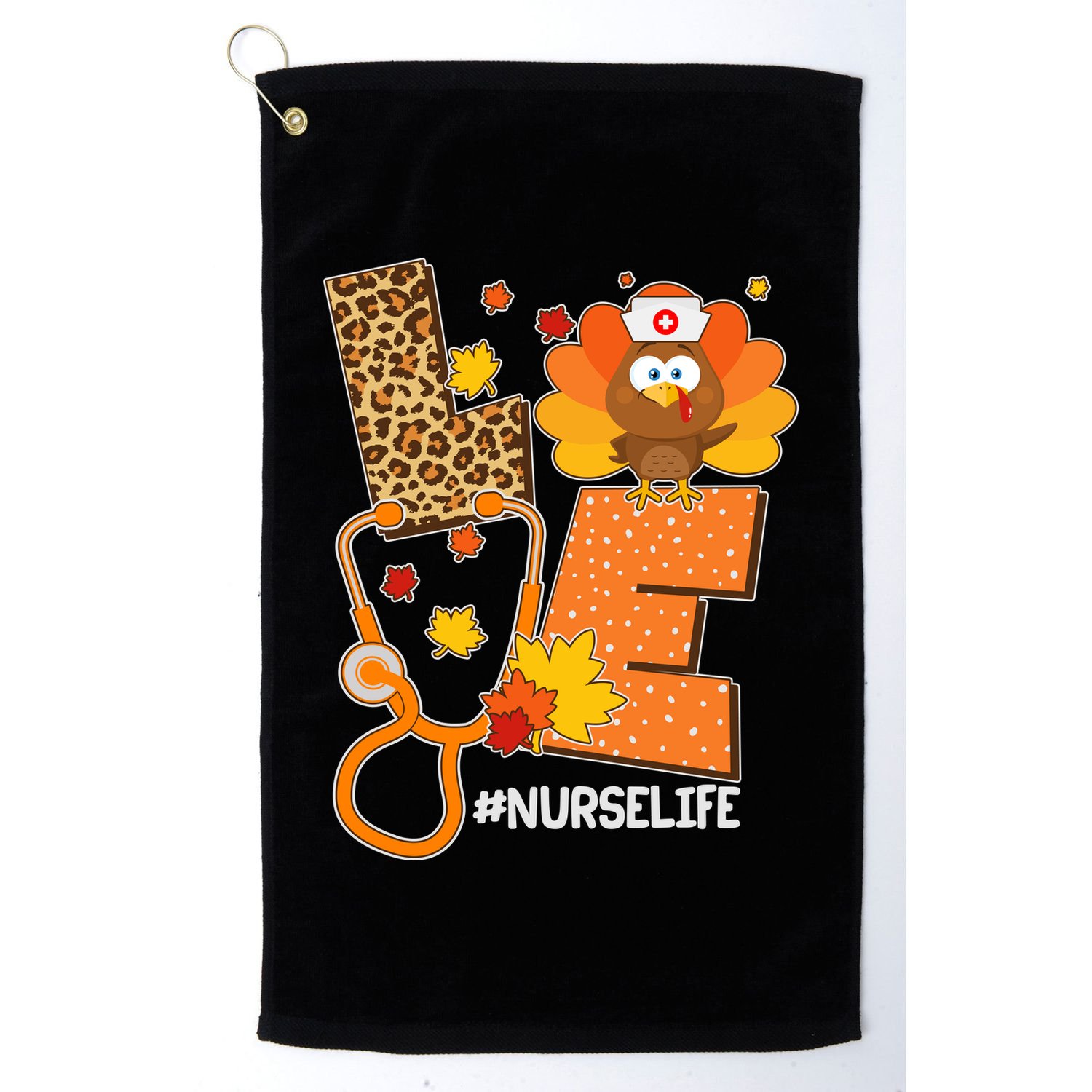 Funny Cute Love Thanksgiving #Nurse Life Golf Towel