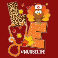 Funny Cute Love Thanksgiving #Nurse Life Cooling Performance Crew T-Shirt