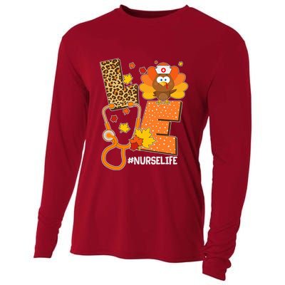 Funny Cute Love Thanksgiving #Nurse Life Cooling Performance Long Sleeve Crew