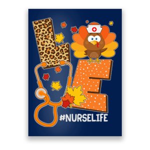 Funny Cute Love Thanksgiving #Nurse Life Poster