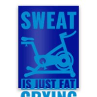 Funny Cycling Lover Spinning Sweat Is Just Fat Crying Cute Gift Poster