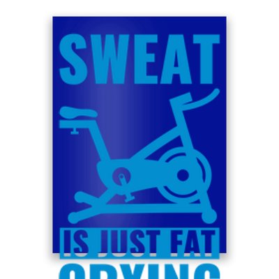 Funny Cycling Lover Spinning Sweat Is Just Fat Crying Cute Gift Poster