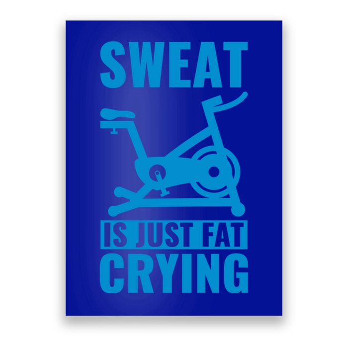 Funny Cycling Lover Spinning Sweat Is Just Fat Crying Cute Gift Poster