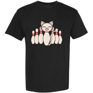 Funny Cat Lover Tee Bowling Pin Cat Bowler Bowling Player Garment-Dyed Heavyweight T-Shirt