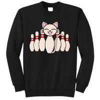 Funny Cat Lover Tee Bowling Pin Cat Bowler Bowling Player Sweatshirt