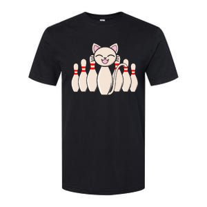 Funny Cat Lover Tee Bowling Pin Cat Bowler Bowling Player Softstyle CVC T-Shirt