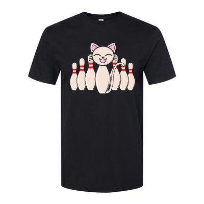 Funny Cat Lover Tee Bowling Pin Cat Bowler Bowling Player Softstyle® CVC T-Shirt