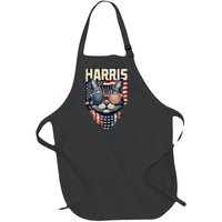 Funny Cat Lady Graphic Kamala Harris For President 2024 Full-Length Apron With Pockets