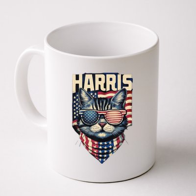 Funny Cat Lady Graphic Kamala Harris For President 2024 Coffee Mug