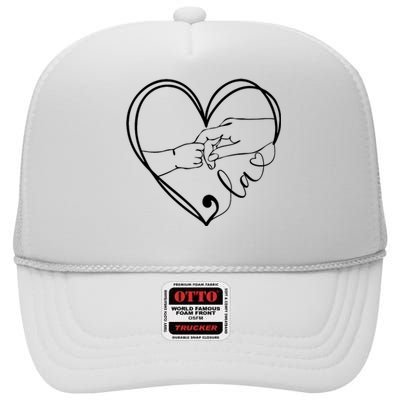 Funny Comma La Kamala Harris Punctuation La Election Vote High Crown Mesh Back Trucker Hat