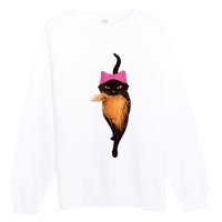 Funny Cat Ladies And Cat Guy Premium Crewneck Sweatshirt