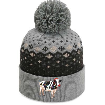 Funny Christmas Lights Cow The Baniff Cuffed Pom Beanie