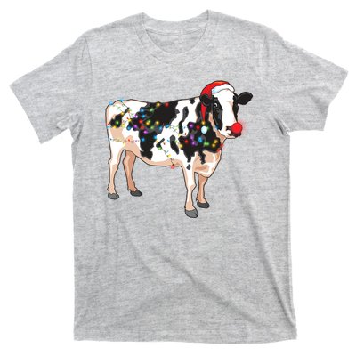 Funny Christmas Lights Cow T-Shirt