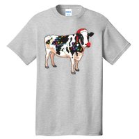 Funny Christmas Lights Cow Tall T-Shirt