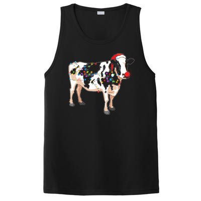 Funny Christmas Lights Cow PosiCharge Competitor Tank