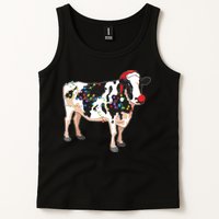 Funny Christmas Lights Cow Tank Top