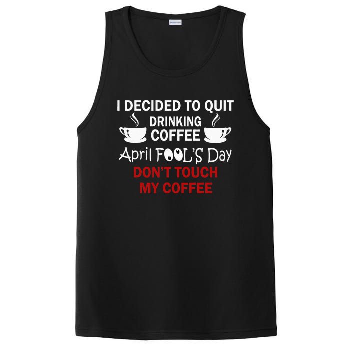 Funny Coffee Lovers April Fools Day PosiCharge Competitor Tank