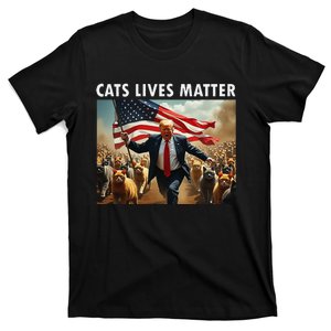 Funny Cat Lives Matter Pres Election 2024 Cats Dogs Pets Gift T-Shirt