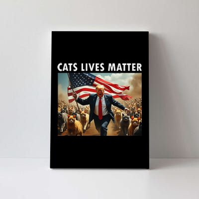 Funny Cat Lives Matter Pres Election 2024 Cats Dogs Pets Gift Canvas