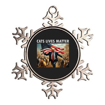 Funny Cat Lives Matter Pres Election 2024 Cats Dogs Pets Gift Metallic Star Ornament