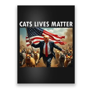 Funny Cat Lives Matter Pres Election 2024 Cats Dogs Pets Gift Poster