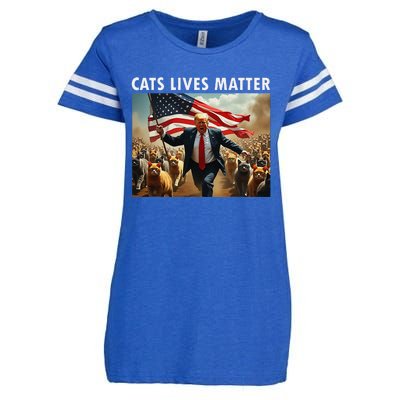 Funny Cat Lives Matter Pres Election 2024 Cats Dogs Pets Gift Enza Ladies Jersey Football T-Shirt