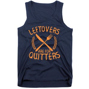 Funny Cute Leftovers Are For Quitters Thanksgiving Turkey Tank Top