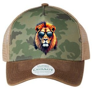 Funny Colorful Lion In Sunglasses Lions Legacy Tie Dye Trucker Hat