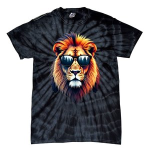 Funny Colorful Lion In Sunglasses Lions Tie-Dye T-Shirt