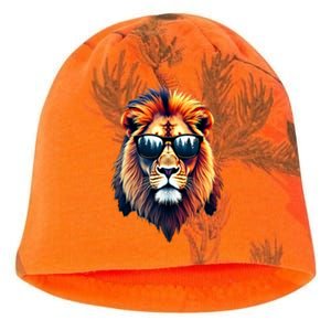 Funny Colorful Lion In Sunglasses Lions Kati - Camo Knit Beanie