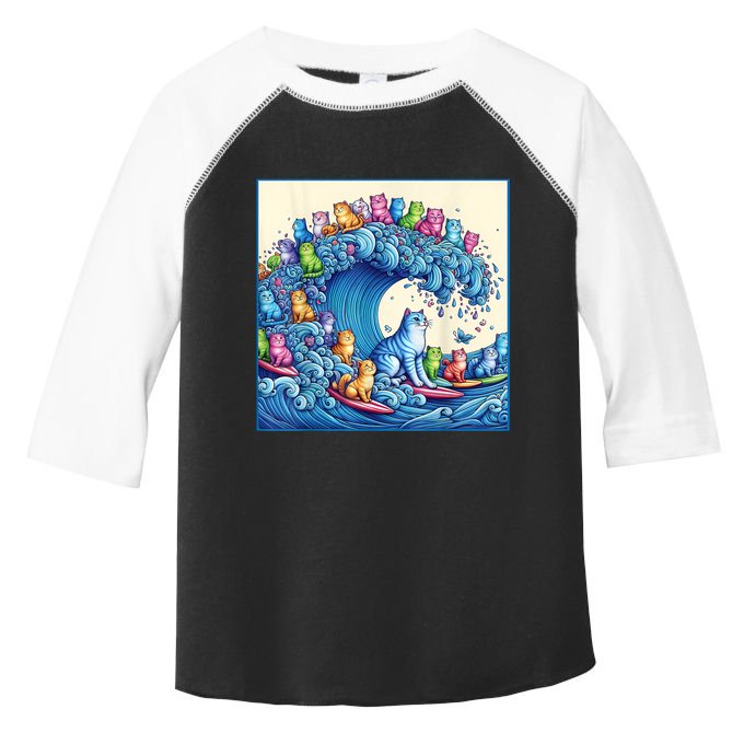 Funny Cat Lovers Kamala Harris Blue Cats Wave Funny Blue Cats Wave For Kamala Toddler Fine Jersey T-Shirt