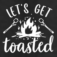Funny Camping LetS Get Toasted Cool Campers Gift 7 Panel Mesh Trucker Snapback Hat