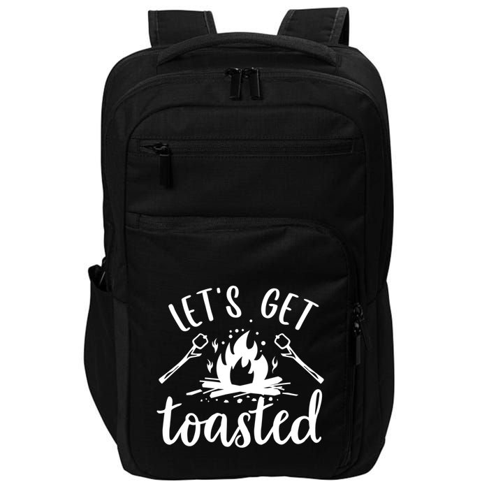 Funny Camping LetS Get Toasted Cool Campers Gift Impact Tech Backpack