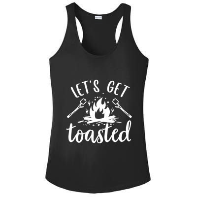 Funny Camping LetS Get Toasted Cool Campers Gift Ladies PosiCharge Competitor Racerback Tank