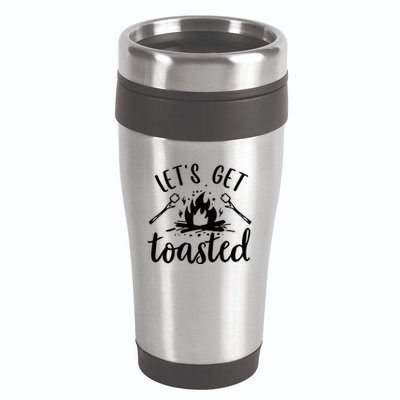 Funny Camping LetS Get Toasted Cool Campers Gift 16oz Travel Tumbler