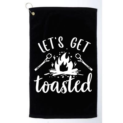 Funny Camping LetS Get Toasted Cool Campers Gift Golf Towel