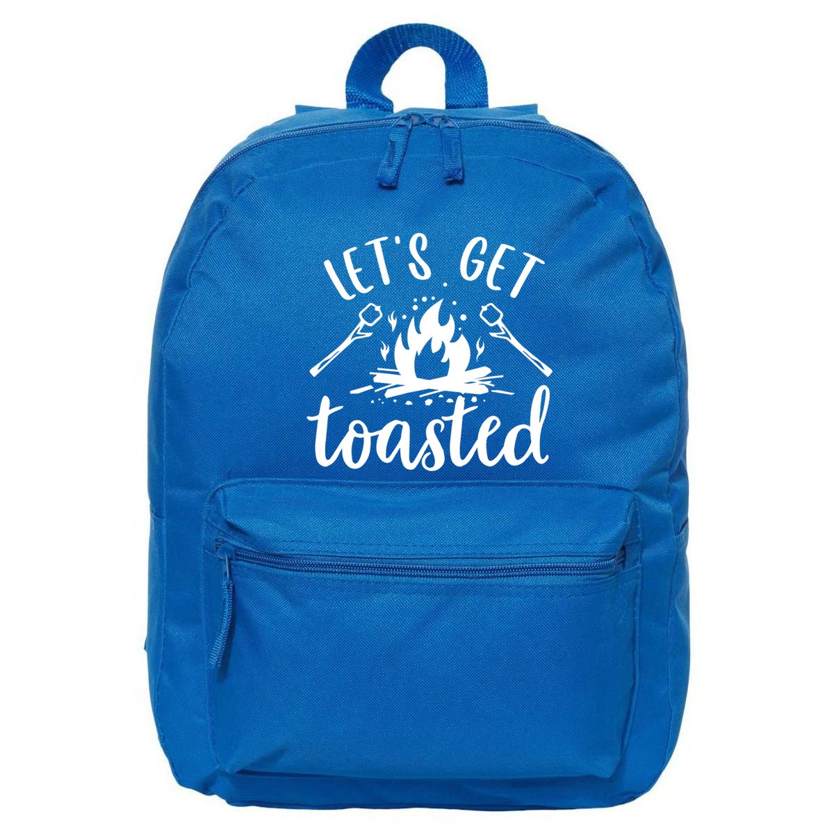 Funny Camping LetS Get Toasted Cool Campers Gift 16 in Basic Backpack