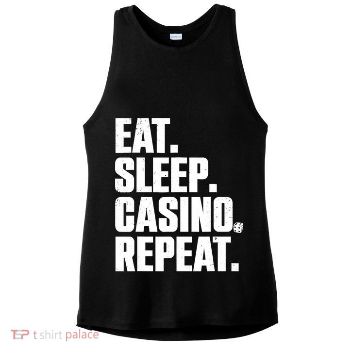 Funny Casino Lover Design For  Wo Casino Gambler Poker Ladies PosiCharge Tri-Blend Wicking Tank
