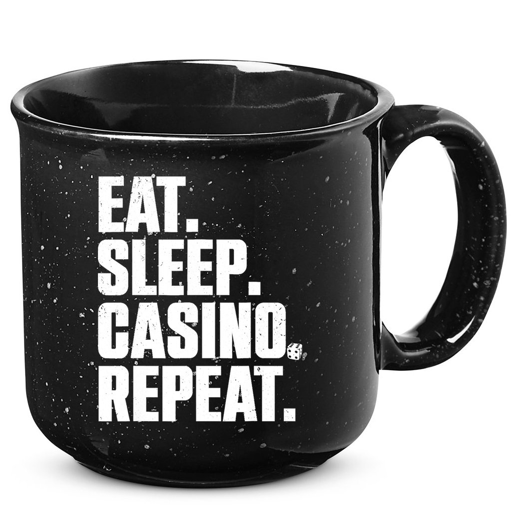 Funny Casino Lover Design For  Wo Casino Gambler Poker 15oz Campfire Ceramic Mug