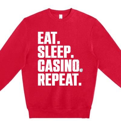 Funny Casino Lover Design For  Wo Casino Gambler Poker Premium Crewneck Sweatshirt