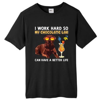 Funny Chocolate Lab Design Chocolate Labrador Lovers Tall Fusion ChromaSoft Performance T-Shirt