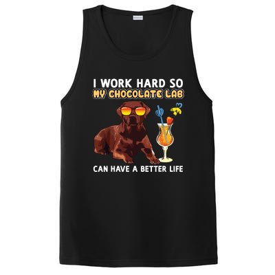 Funny Chocolate Lab Design Chocolate Labrador Lovers PosiCharge Competitor Tank