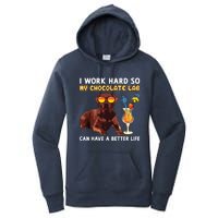 Funny Chocolate Lab Design Chocolate Labrador Lovers Women's Pullover Hoodie